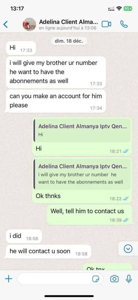 Feedback 4K streaming via WhatsApp 5